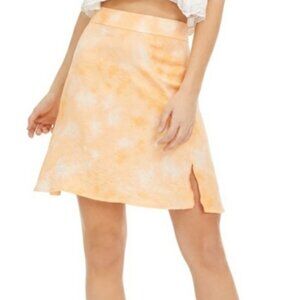 NWT Free People Martine Flirt‎ Orange Tie Dye Skirt Size 8
